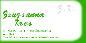 zsuzsanna kres business card